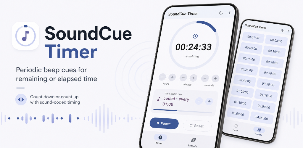 SoundCue Timer Google Play feature graphic