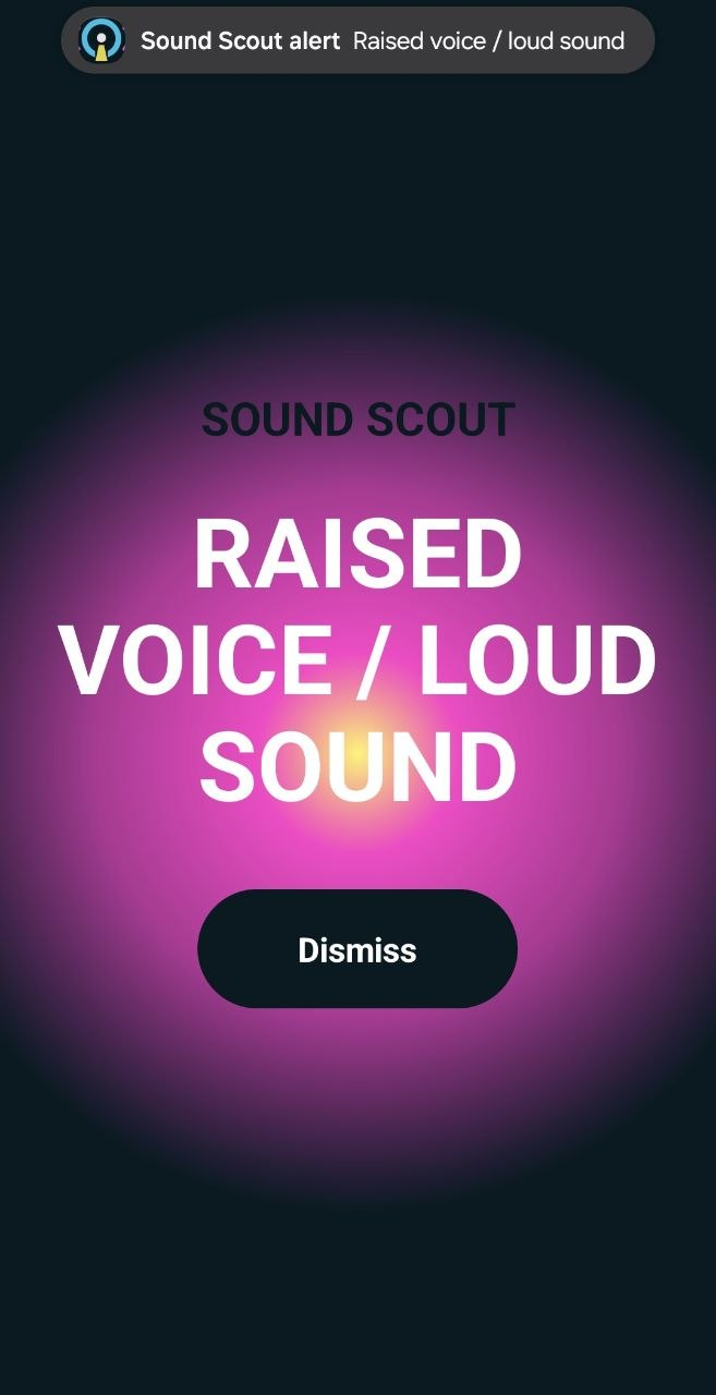 Sound Scout Scout Mode screen.